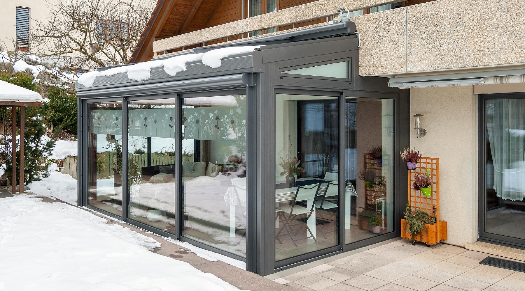 Sonderangebote / Occasionen Wintergarten Zubehör: Schiebewandsystem und